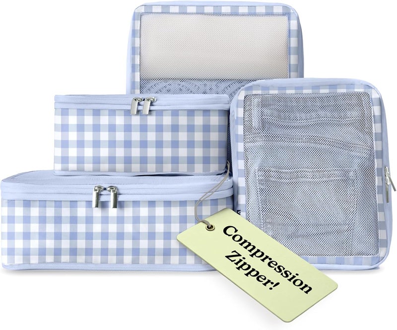 VANDEL Space-Saving Compression Packing Cubes for Women, Men, Compressible Carry On Suit Case Organizer Luggage Packing Cubes for Travel Organizer Bags for Luggage and Backpacks, Suitcase Cube - Image 1